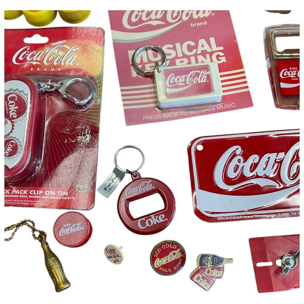 Coca Cola Collectibles Coke Vintage Merchandise Lot‎ Openers Keychains Pins Golf - Picture 2 of 8
